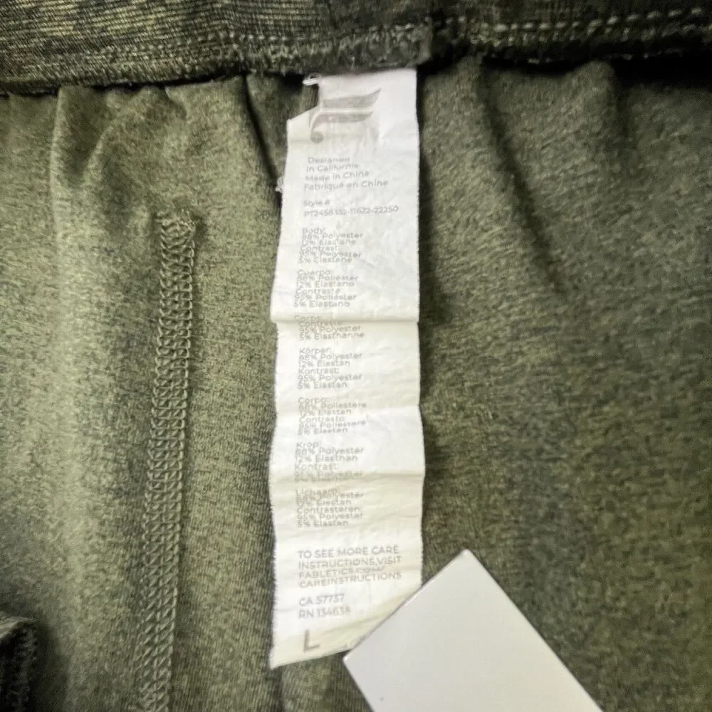 Fabletics Cloud Jersey Joggers Men's L Green Lightweight Athletic Sweatpants